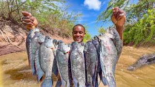 Epic Barehand Fishing Challenge | Catch And Cook