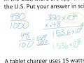 Scientific Notation and Energy Calculations