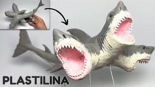 Como hacer un TIBURON DE 3 CABEZAS de Plastilina paso a paso - Mi mundo de Plastilina