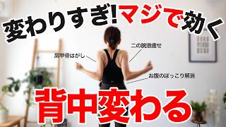 【爆痩せ】背中痩せして、下腹部の脂肪燃焼もする立ったままストレッチ筋トレ🔥