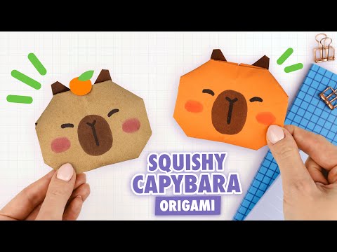 Оригами Сквиши Капибара из бумаги | Origami Squishy Paper Capybara