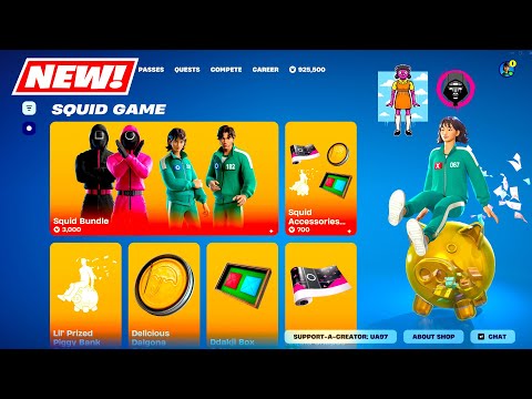 NEW Item Shop SQUID GAME Skins & Emote Bundle + FREE Rewards Showcase!🔥