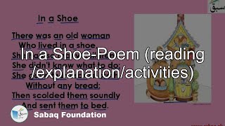 In a Shoe-Poem (reading /explanation/activities)