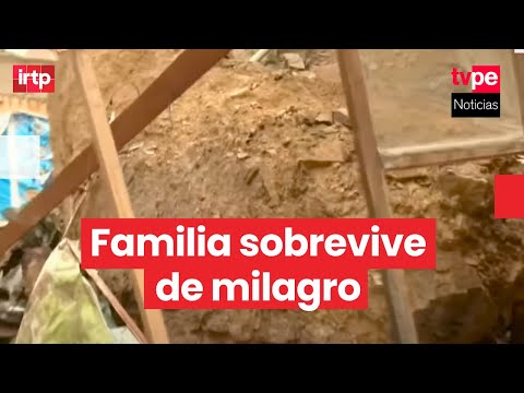 Chorrillos: roca se desprende y cae sobre vivienda, pero familia logra sobrevivir de milagro