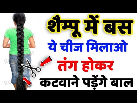 शैम्पू में इसे मिलाकर 2 बार लगाया बाल हो इतनी लम्बे कि कटवाने पड़े _ 99% लोग नहीं जानते ये तरीका