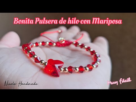 Pulsera de hilo chino para la amistad 🦋 // Muy fácil