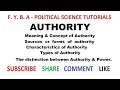 Types and Characteristics of Authority