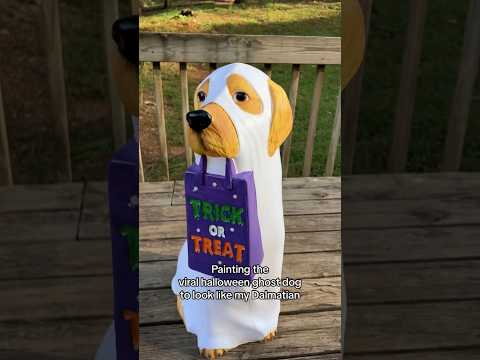 Painting the viral Halloween Ghost Dog to look like my Dalmatian!