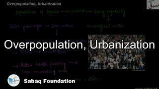 Overpopulation, Urbanization