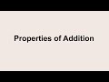 Exploring the Properties of Addition
