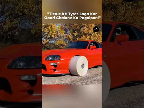 "Roll of Paper as Car Tire: How Long Will It Last?" #shorts #viral