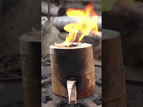 swedish log torch / carpenter woodworking #notalking#asmr#relaxation