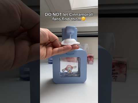 This is impossible to hide from sanrio girls🫣💕#sanrio #soapdispenser  #cinnamonroll #kuromi