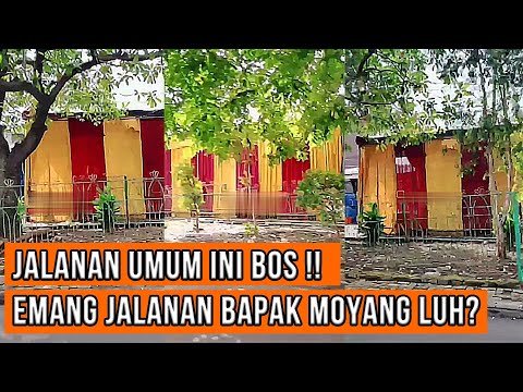 PASANG TENDA TENGAH JALAN !! jalan umum ditutup tenda bikin pengendara susah