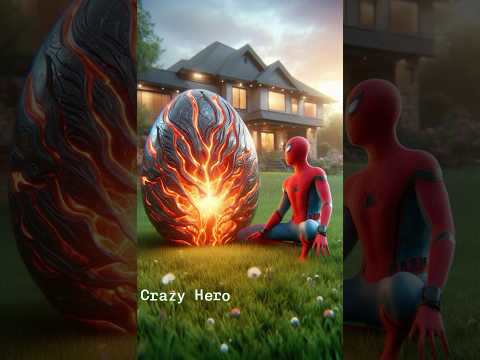Spider-Man a trouvé un œuf de robot extraterrestre !Que va-t-il faire maintenant ?#Spiderman #shorts