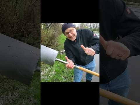 S#035-2 Draining a puddle onto a cycle path in Germany, #shorts