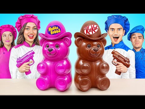Desafio de Culinária Meninos VS Meninas | Decoração de Bolos Giga Ricos vs Pobres pela Turbo Team