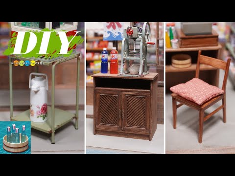 DIY 駄菓子屋関連のミニチュア家具とラムネ作り！　懐かしの駄菓子屋作り#16