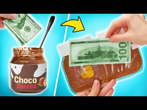 How To Made Wallet That Looks Like Nut Chocolate Paste Jar || Fun DIY