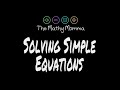 Solving Simple Equations with Distribution and Variables