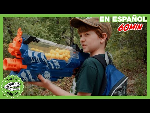 Huyendo del T-Rex | Videos de dinosaurios y juguetes para niños