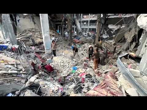 YouTube video thumbnail: Israel Strikes Kill 60 in Gaza Ahead of US Ceasefire Talks