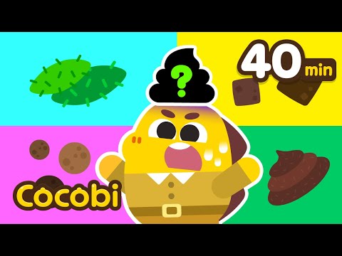 ¿Qué Forma Tienen las Cacas de Animales?🤔💩 | Canciones de Animales para Niños | Kids Songs | Cocobi