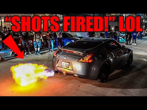 COPS CALLED FOR GUNSHOTS AT CAR MEET! (VQ Flame Tunes Have Gotten Ridiculous...)