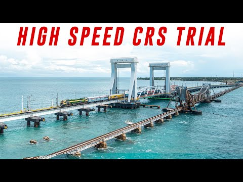 CRS Inspection || High Speed Train Trial and Bridge Lifting on New Pamban Bridge