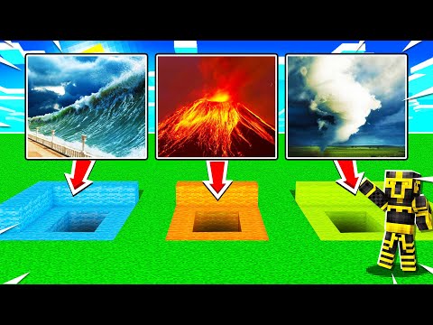 NO ELIJAS EL AGUJERO EQUIVOCADO DE DESASTRES NATURALES EN MINECRAFT 😱🌊