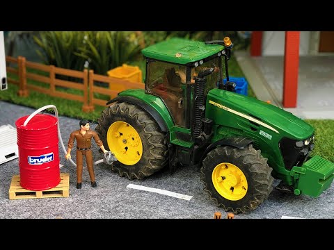 Toy Kids Tractor Plowing | Bruder RC models show