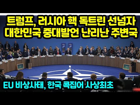 트럼프, 러시아 핵 독트린 선넘자 대한민국 중대발언 난리난 주변국 EU 비상사태, 한국 콕집어 사상최초