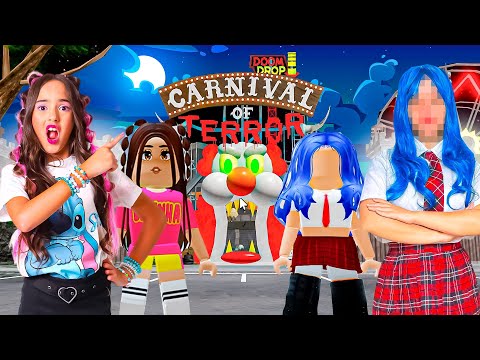 A ZARA DESAFIOU A BELINHA NO PARQUE DO IT A COISA NO ROBLOX - ESCAPE THE CARNIVAL