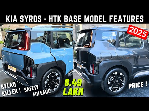 New Kia Syros HTK Base Model 2025 SUV - All Features, Price, Interiors, Variant | Kia Syros HTK 2025