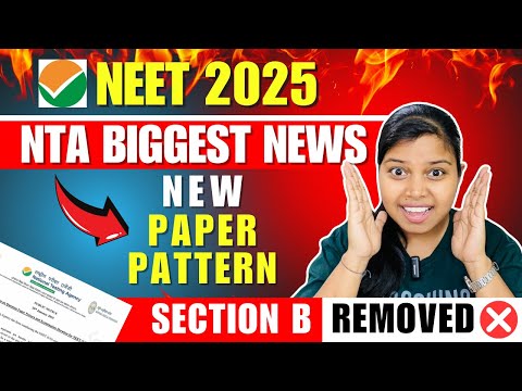 BREAKING NEWS: NEET 2025 Paper Pattern Changed 😱 #neet #neet2025 #update