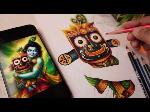 Jagannath Ji Drawing, Colour Pencil Tutorial 😍