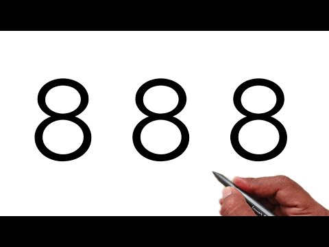 How to draw cat from number 88 | Easy Cat Drawing Easy Tutorial | Number Drawing