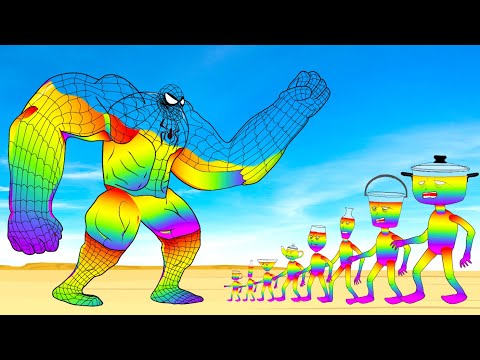 Evolution Of SPIDERMAN RAINBOW Vs Evolution Of MONSTER RADIATION : Returning From The Dead SECRET