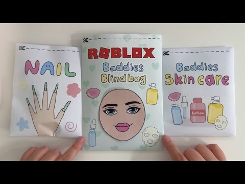 [🎀Paper diy🎀] Roblox Baddies Skincare Blindbag💚 로블록스 블라인드백 ASMR💚 satisfying✨ 🔇no music ASMR