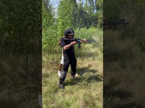 Lil Baby shooting with Black Rambo
