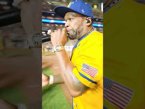 50 Cent takes Over the Baseball game