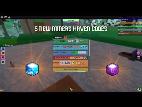 Miners Haven Secret Codes 07 2021 - all codes for miners haven roblox