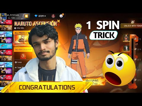 I Got Naruto Bundle in 1 Spin Trick 100% 😱 || New Naruto Ascension Event || Naruto X Free Fire