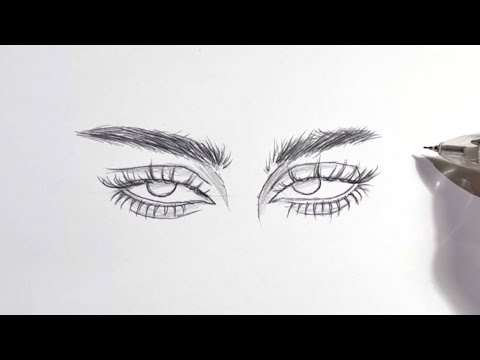 تعلم رسم العين بخطوات سهلة للمبتدئين