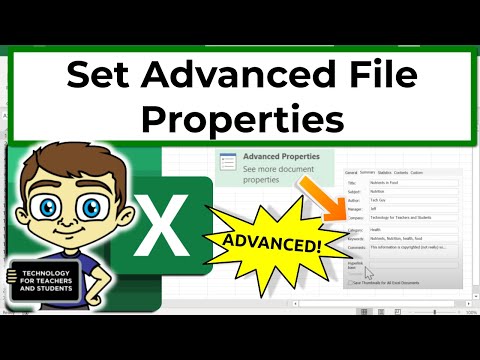 Set Advanced File Properties In Your Excel Workbooks