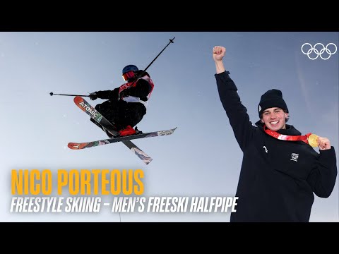 Defying Gravity: Nico Porteous’  Freestyle Skiing – Men’s Freeski Halfpipe run⛷️| Reigning Champions