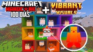 Sobreviví 100 Días en Minecraft BEDROCK HARDCORE + VIBRANT VISUALS
