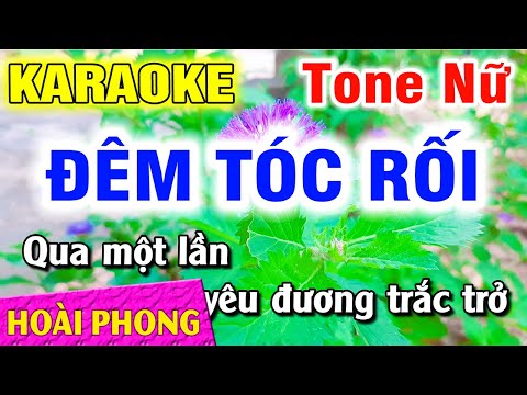 Karaoke Đêm Tóc Rối Tone Nữ Nhạc Sống Dể Hát | Hoài Phong Organ