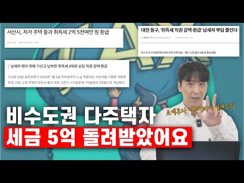 [1편] 공시가격 2억 이하 주택수 제외, 취득세 1%, 세금환급. 소액투자자/다주택자 지금 이 기회를 절대로 놓치면 안됩니다!
