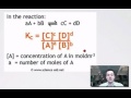 Equilibrium Constants and Expressions